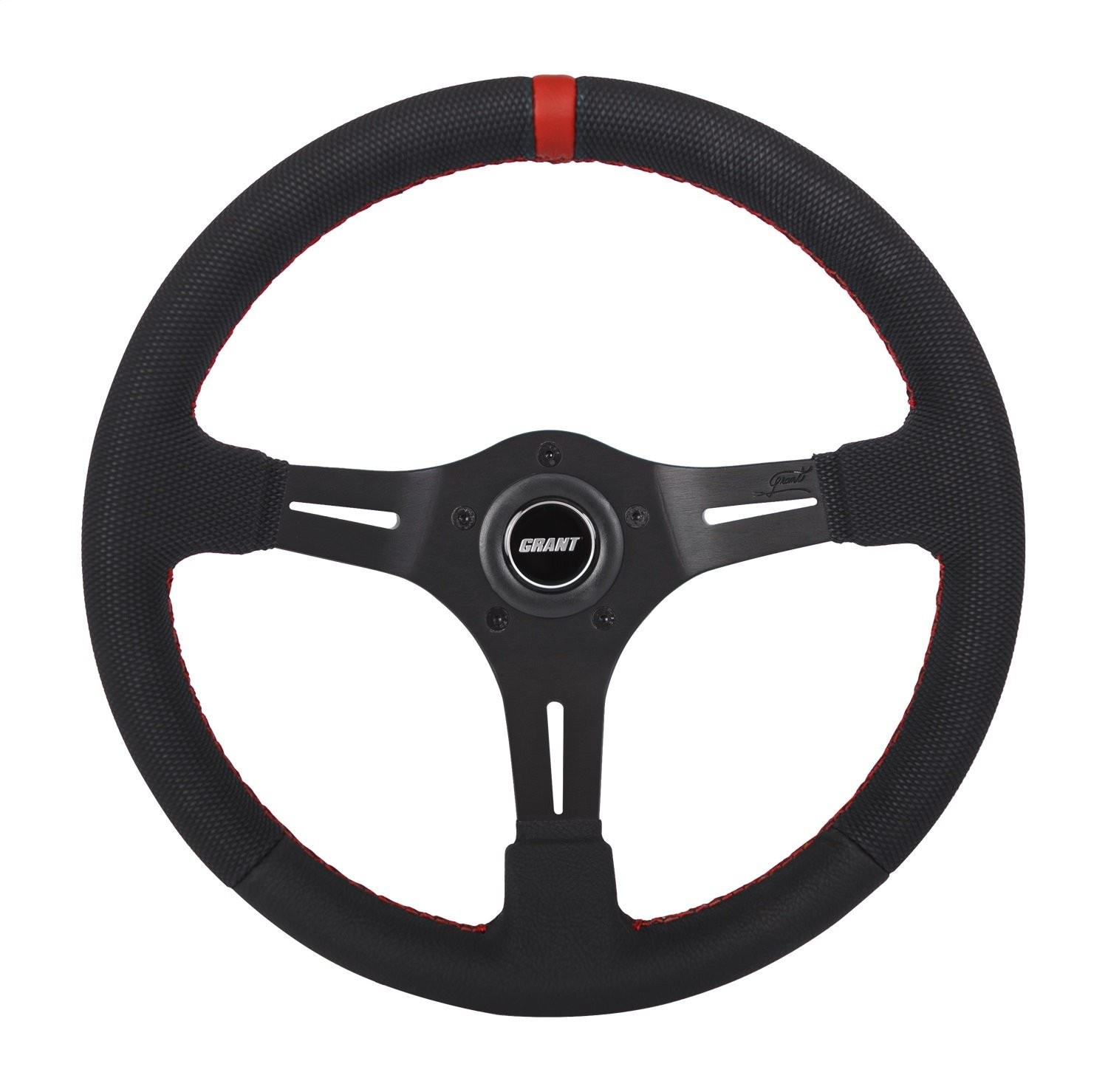 Grant Performance/Race Series Aluminum Steering Wheel [Red Top Marker, Black