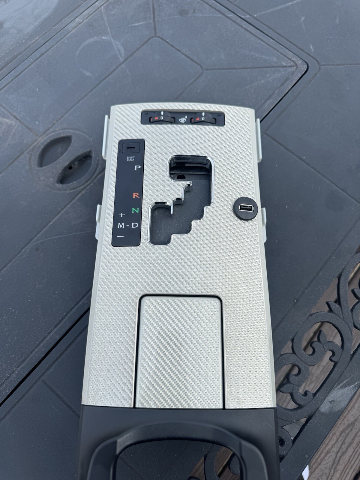 OEM 2008-2014 Lexus ISF White Carbon Fiber Center Console Trim