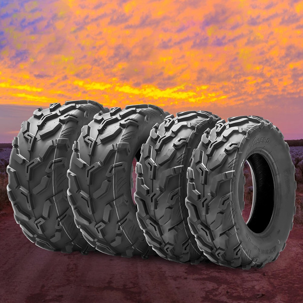 Full Set 4 25x8-12 25x10-12 ATV UTV MUD Tires 25x8x12 Front 25x10x12 Rear 6PR