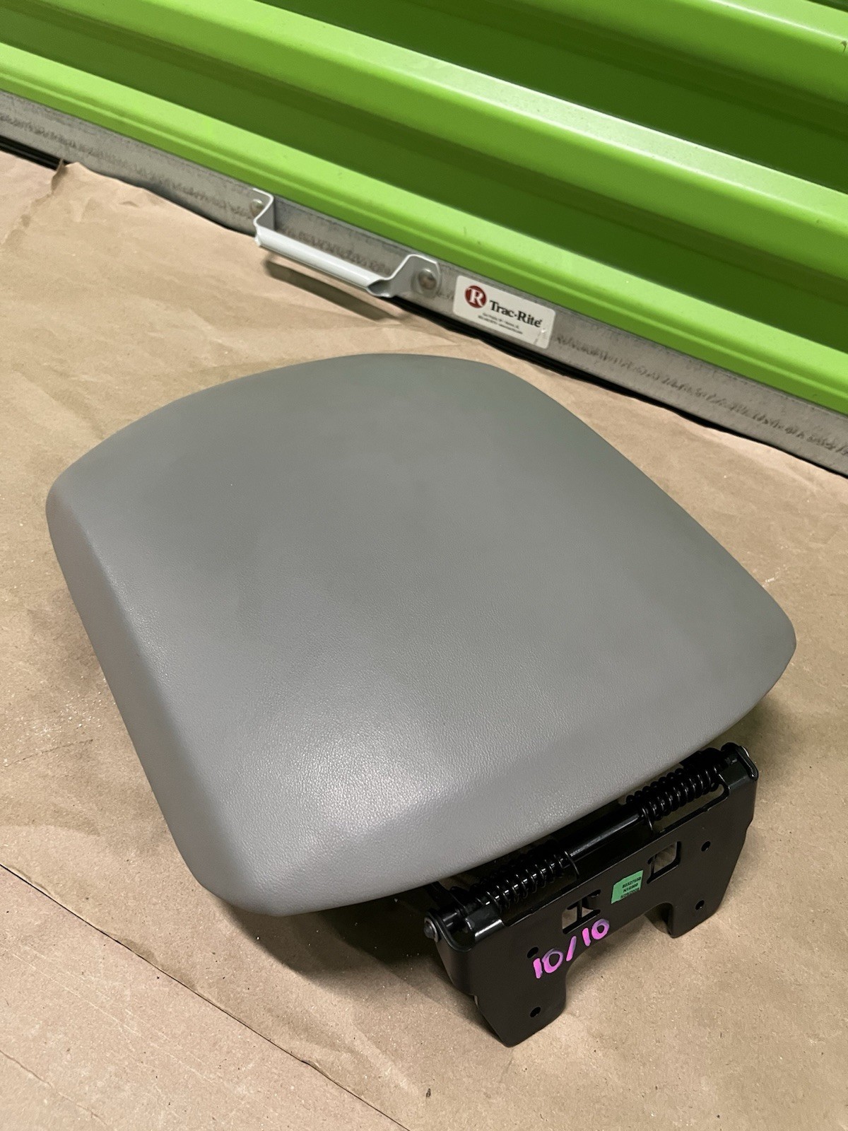 09-15 Honda Pilot Center Console Lid Cover Arm Rest Gray Used OEM