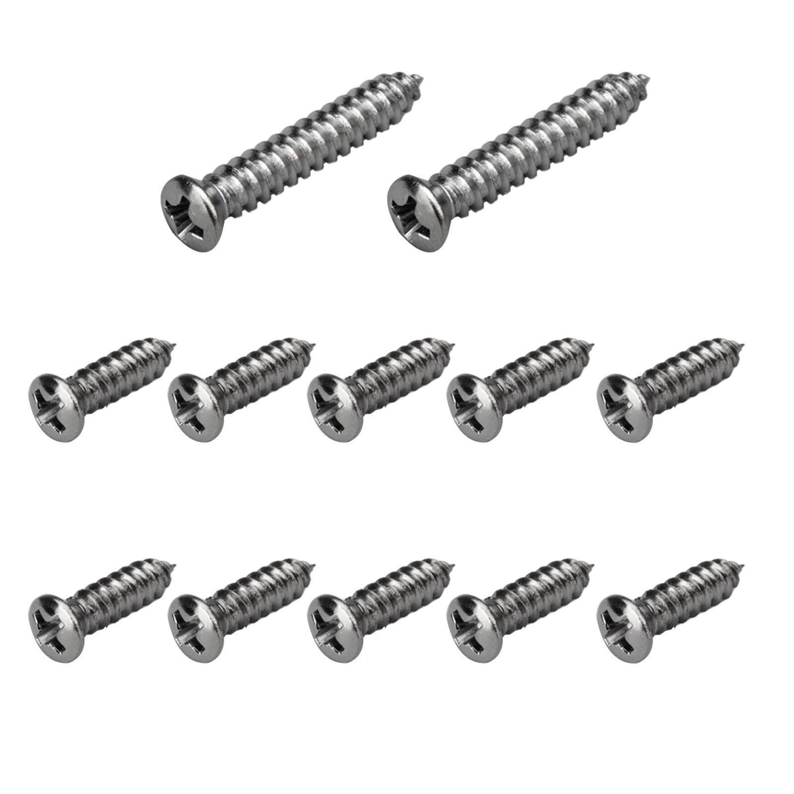 12pc 1963-1967 Corvette C2 Conv Windshield Molding Screw Kit 11503278, 9419989
