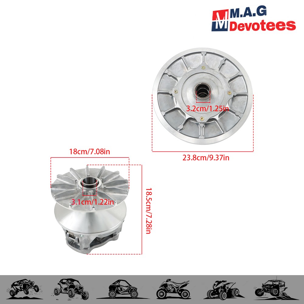 For 2016-21 Polaris RZR 1000 XP & S Primary & Secondary Driven Clutch w/ Puller