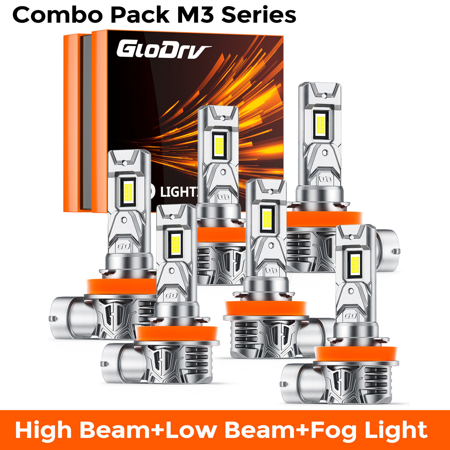 6x Combo LED Headlight Bulbs High Low Beam Fog Light for Toyota Tacoma 2016-2022