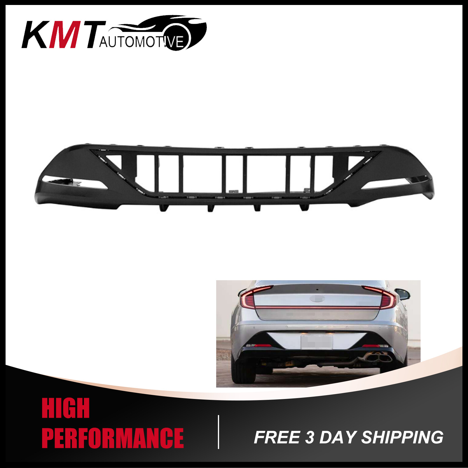 Rear Lower Bumper Valance 86612-L0400 For 2020-2023 Hyundai Sonata SEL USA Built Rear Lower Bumper Valance 86612-L0400 For 2020-2023 Hyundai Sonata SEL USA Built