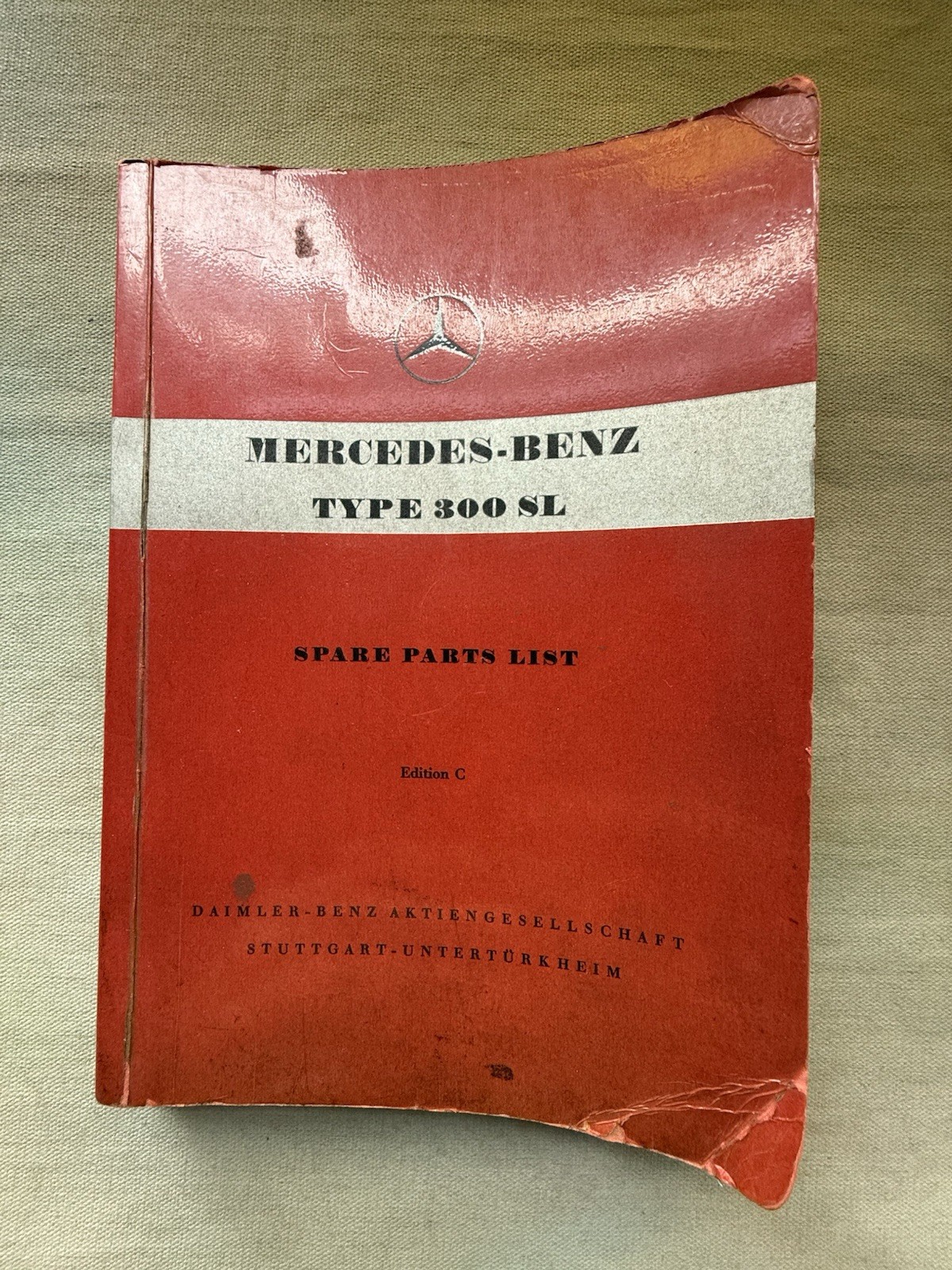 Mercedes-Benz Type 300 SL GULLWING Spare Parts List Edition C 1st Printing