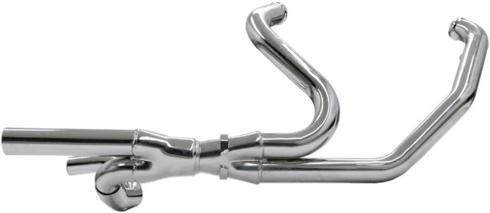 BASSANI XHAUST 1F14A 2x2 Chrome Headpipes Harley FL Touring 2009-2016