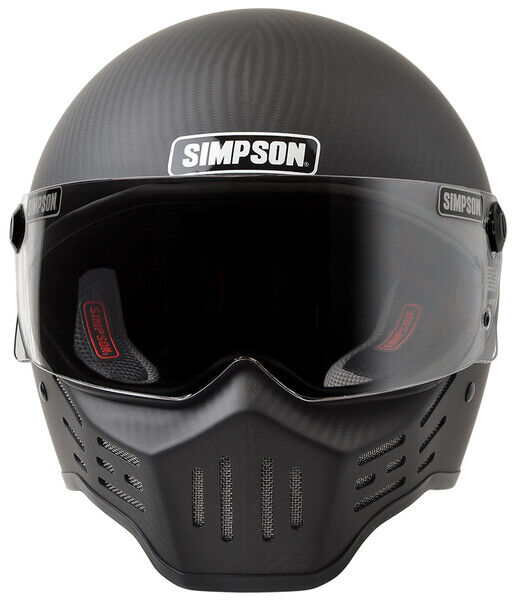 Simpson Racing M30DLSC M30 Motorcycle Helmet Adult Large Satin Carbon