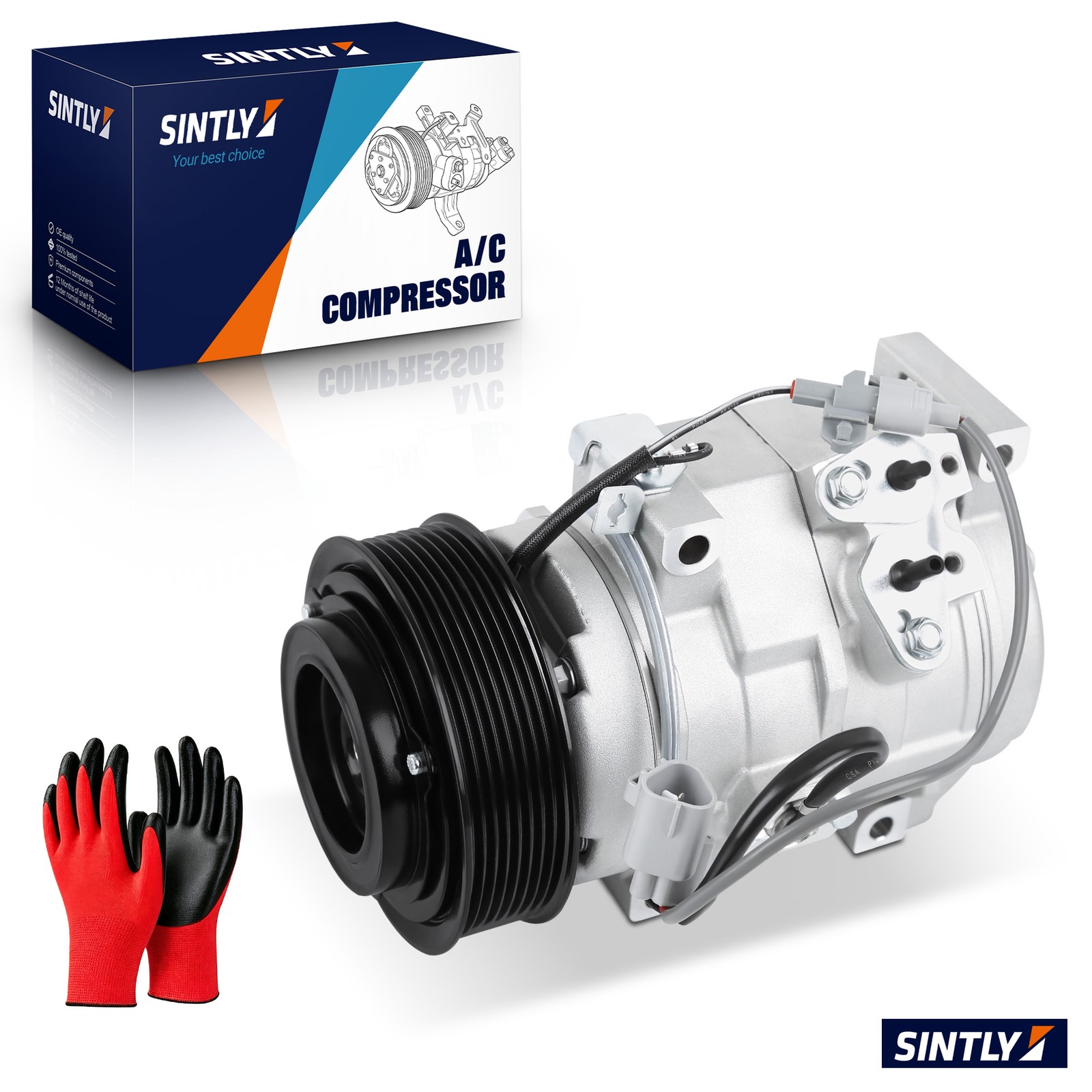 New AC Compressor with 8-Groove for Toyota Tundra 2007-2021 V8 4.6L 5.7L 158325