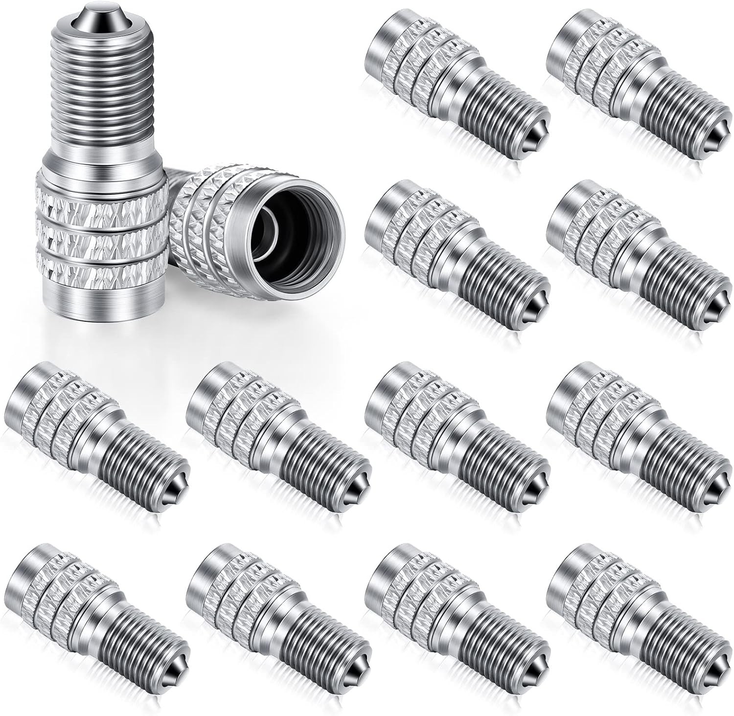 20 Pcs Double Seal Metal Valve Stem Caps for High Pressure Truck, Car, RV, Semi