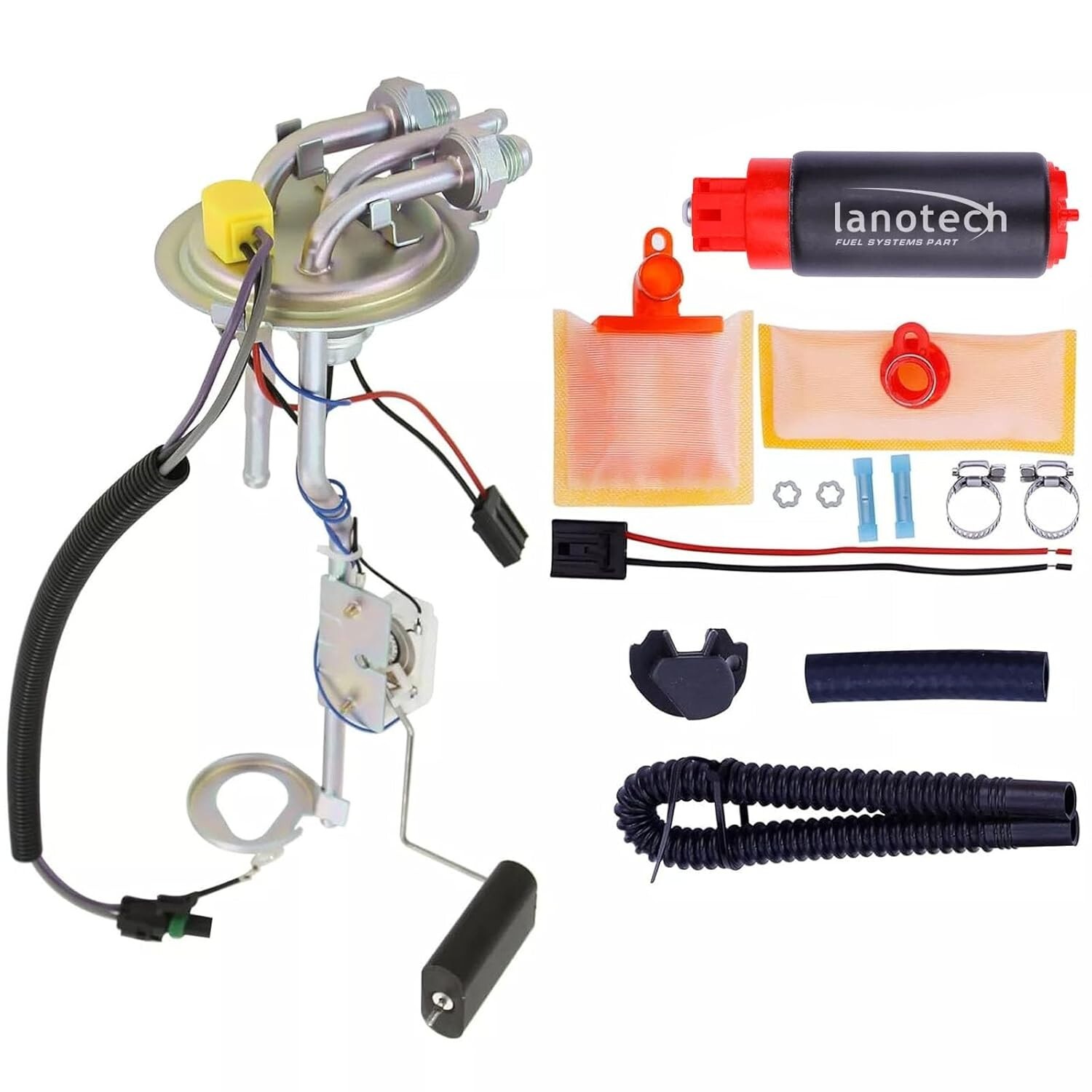 Fuel Pump 73-91 Chevy GMC LS/LT Swap 340LPH an Fitting Hanger +Sending Unit