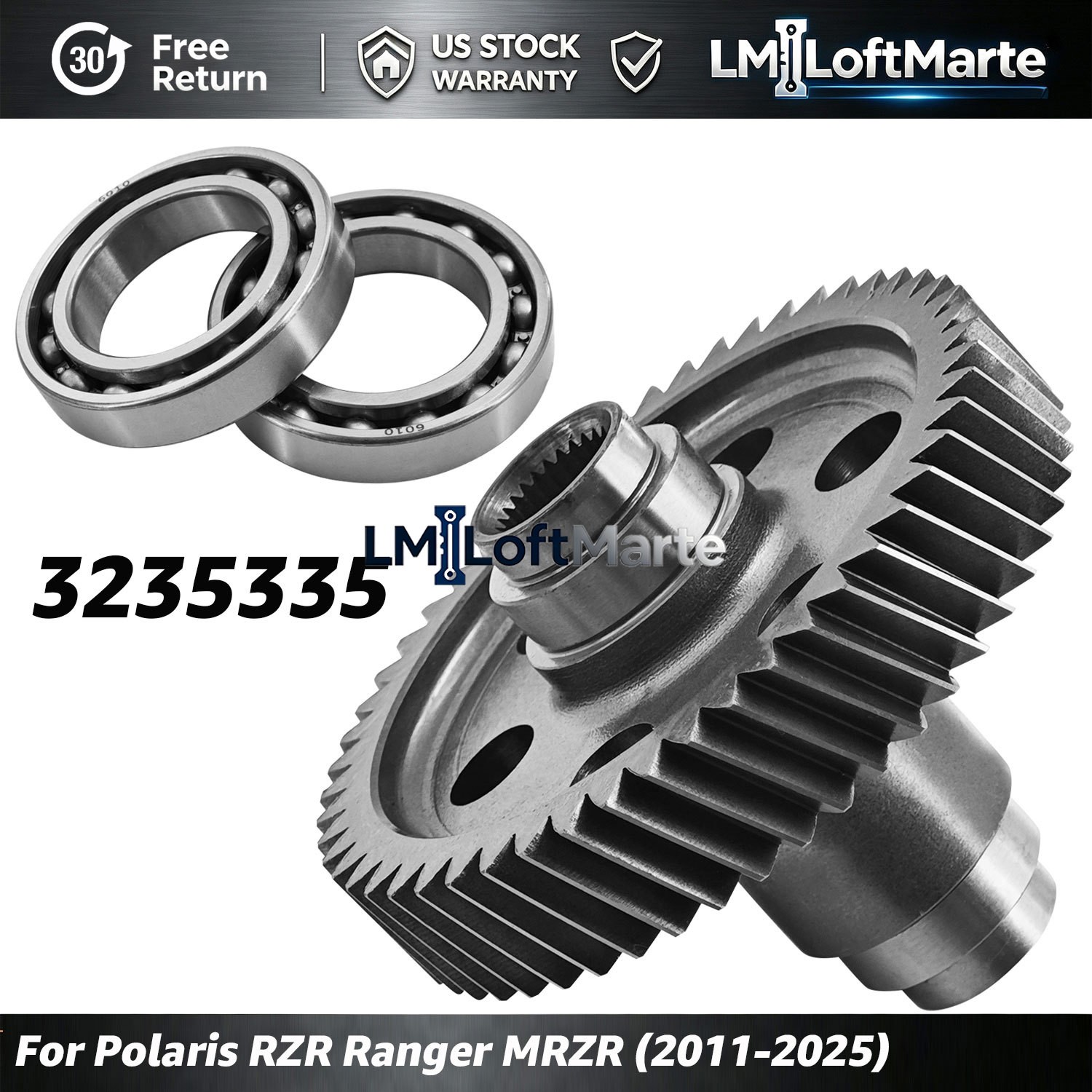 3235335 Output Gear Subassembly With 2 bearings for Polaris RZR (2011-2025)