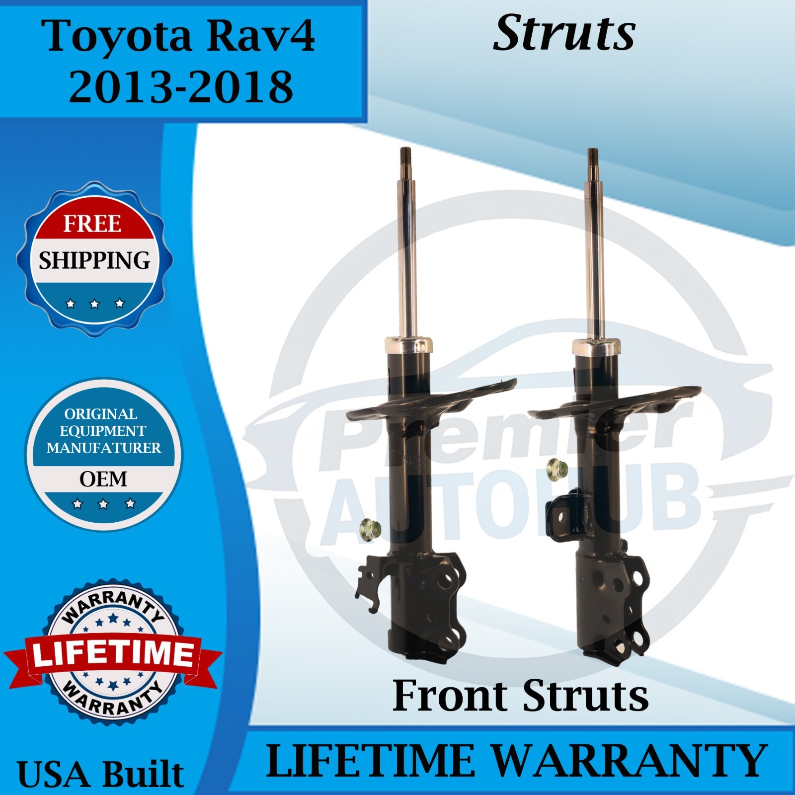 KYB Genuine OEM Front Struts For 2013-2018 Toyota Rav4 Lifetime Warranty