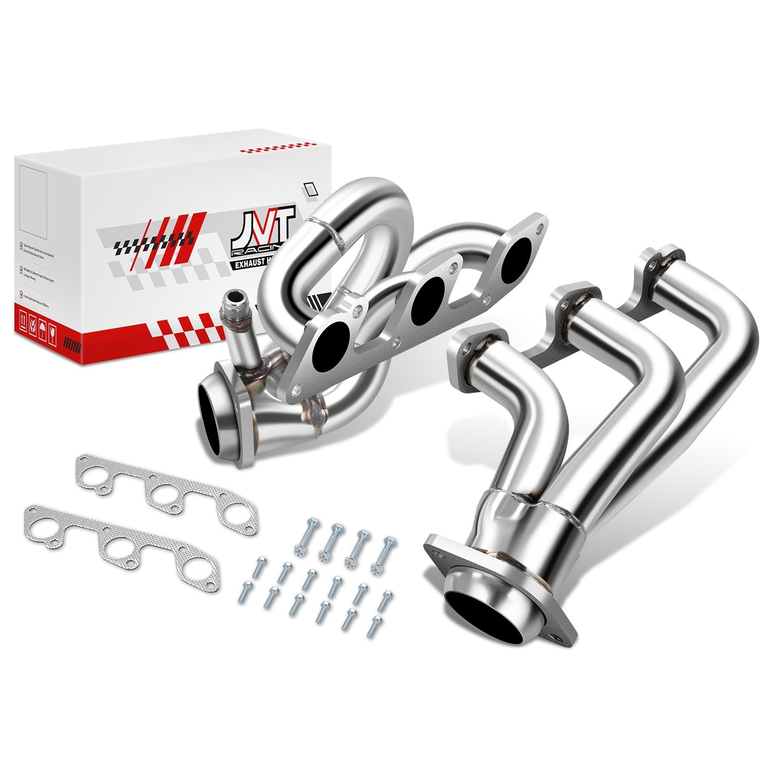 Fit 05-10 Ford Mustang 4.0L V6 Semi-Polished Exhaust Manifold Shorty Header