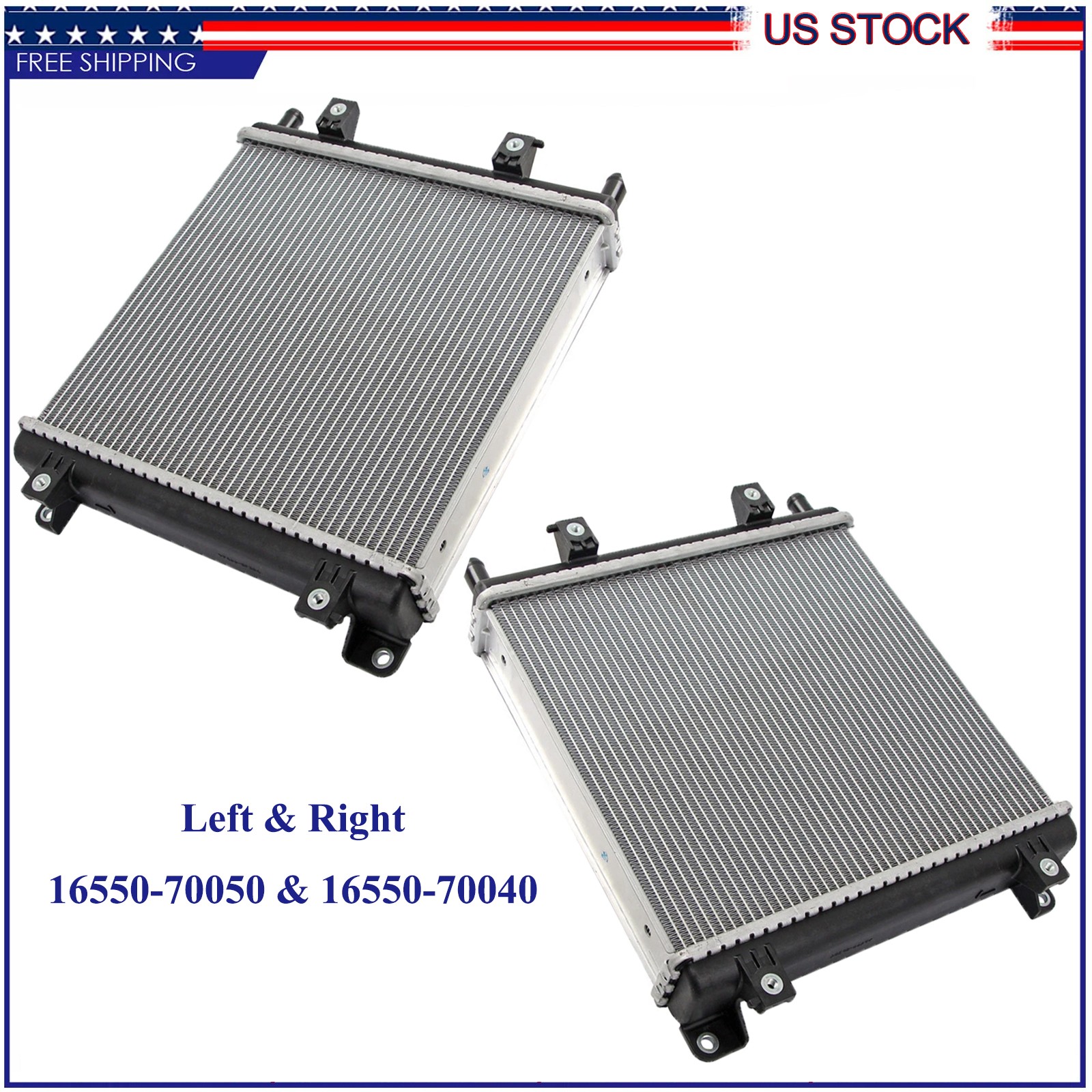 2X Radiator Left + Right For Toyota Tundra 2022-2024 Sequoia 2023-2024 3.4L V6