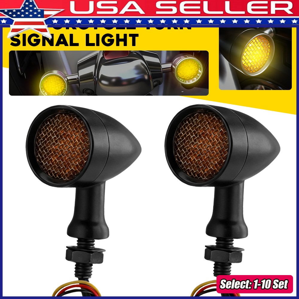 1-10x 12V Universal Motorcycle LED Turn Signals Blinker Indicator Lamp 10mm