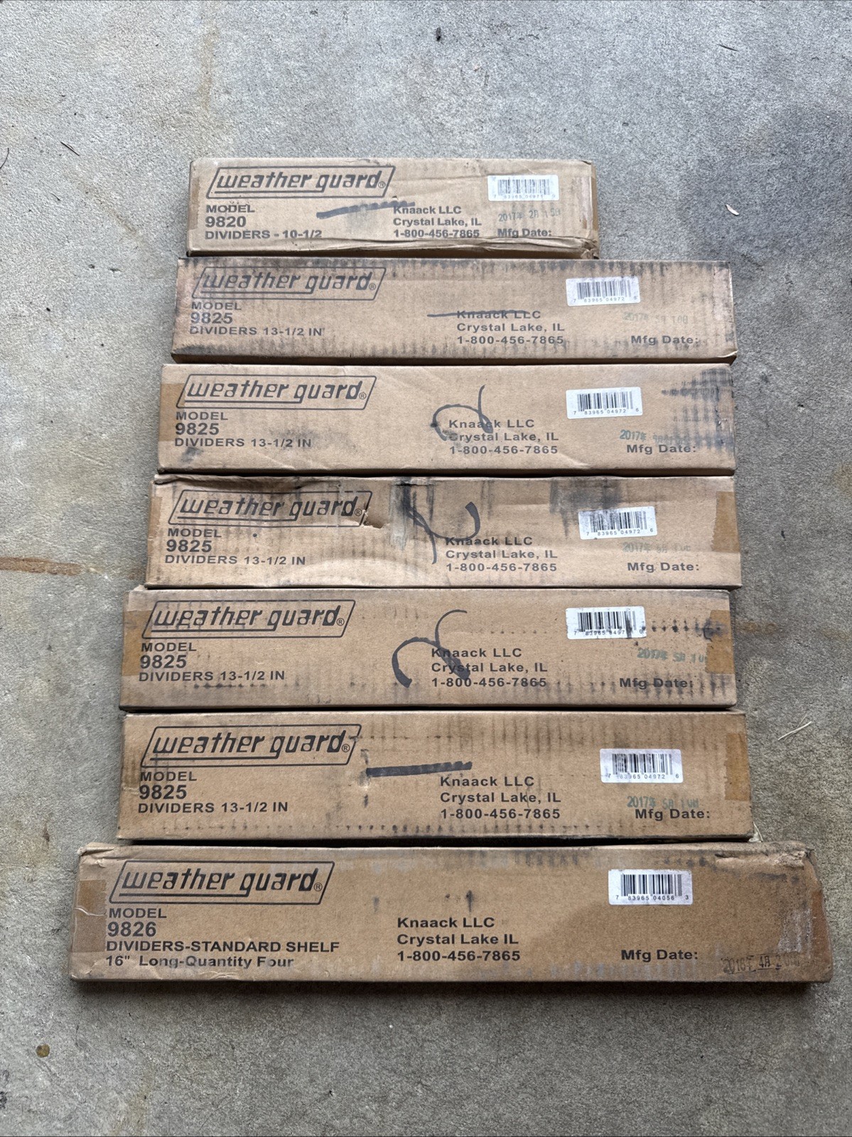 Weather Guard 9820,9825,9826 Shelf Dividers Brand New (Read description)