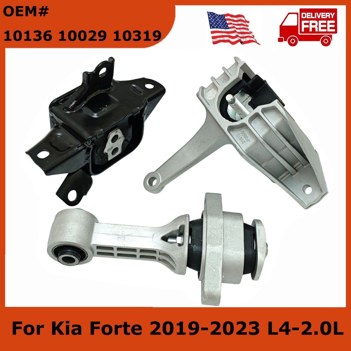 3PCS CVT Motor Mounts & Trans. Mount For Kia 2023-2019 Forte 2023-2020 Forte5 US