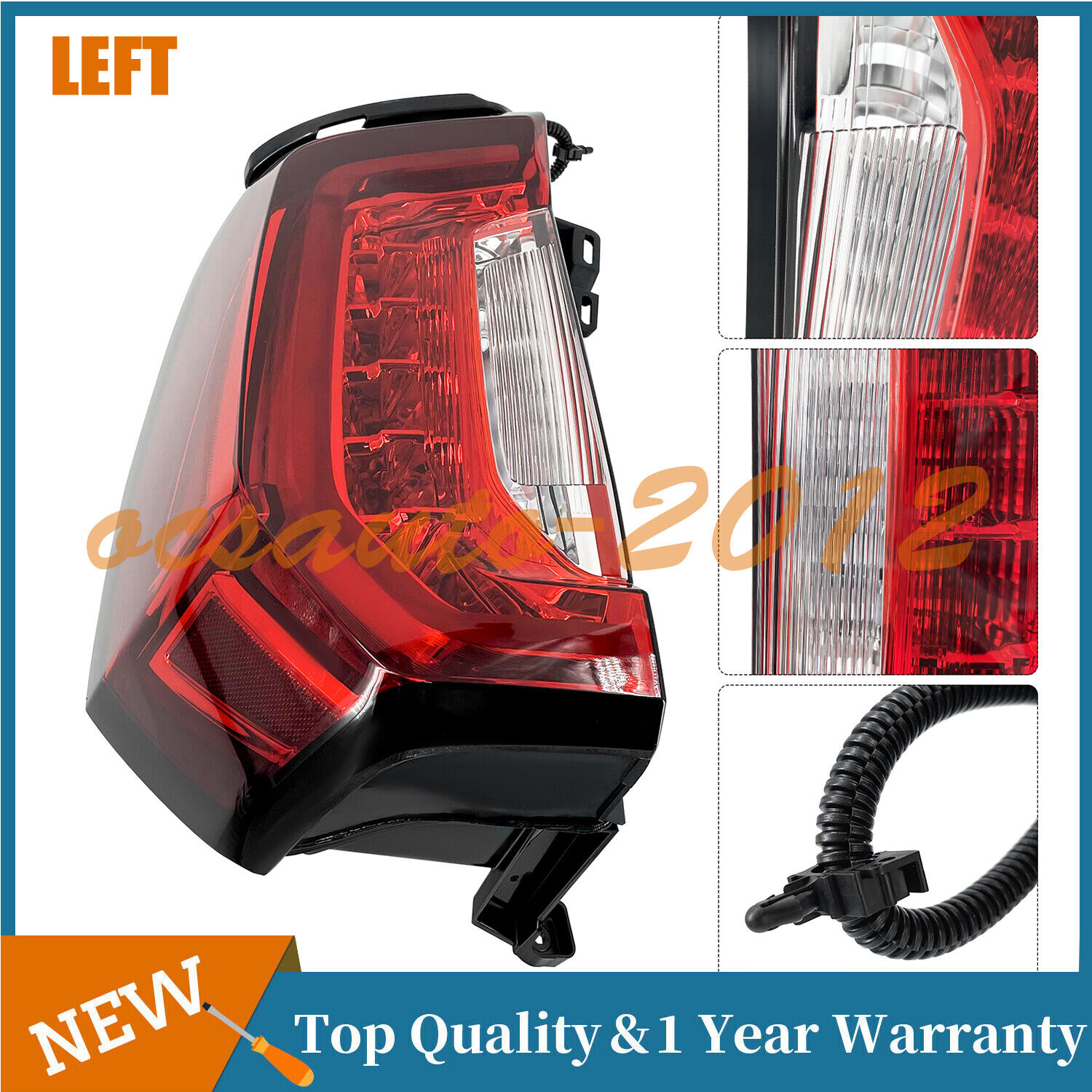Left Driver Side LED Taillight Assembly for 2021-2023 GMC Yukon 84816392 