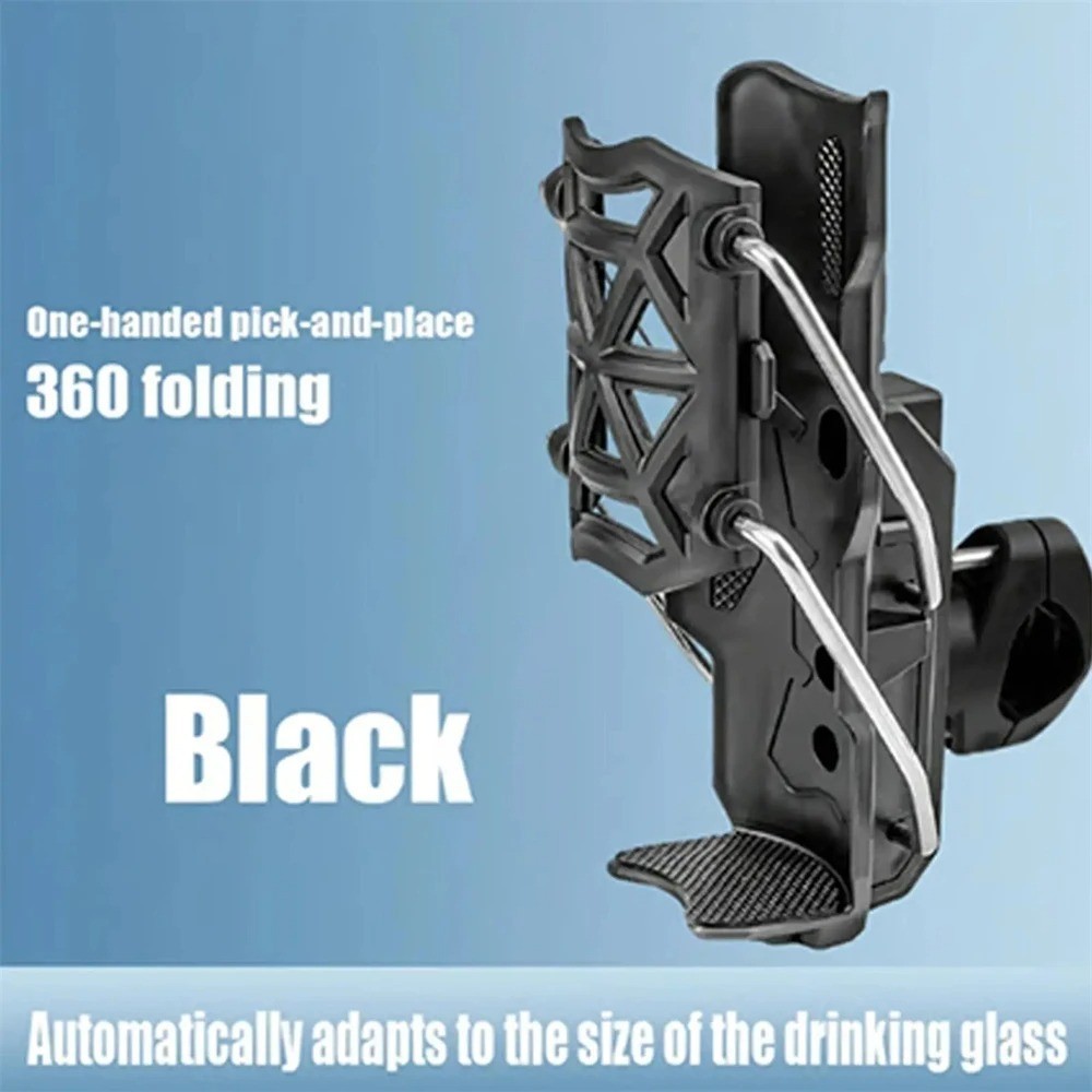 Universal Motorcycle Cup Holder Handlebar Drink Water Bottle Mount 32-77mm Universal Motorcycle Cup Holder Handlebar Drink Water Bottle Mount 32-77mm
