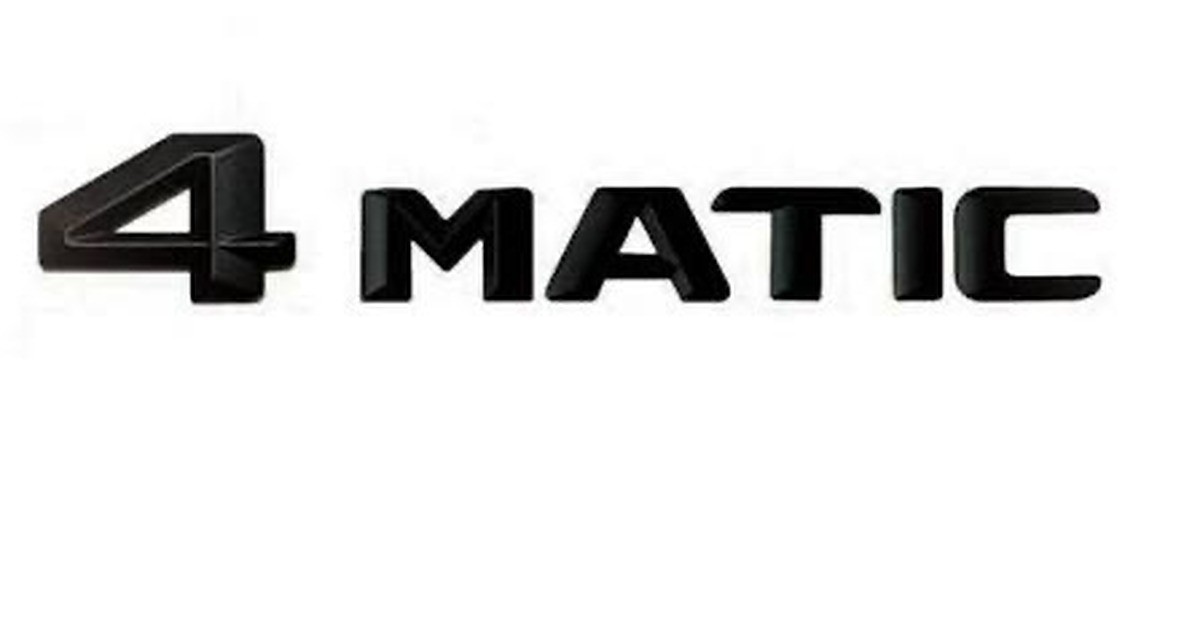 Gloss Black 4Matic Trunk Emblem Rear Badge For Mercedes