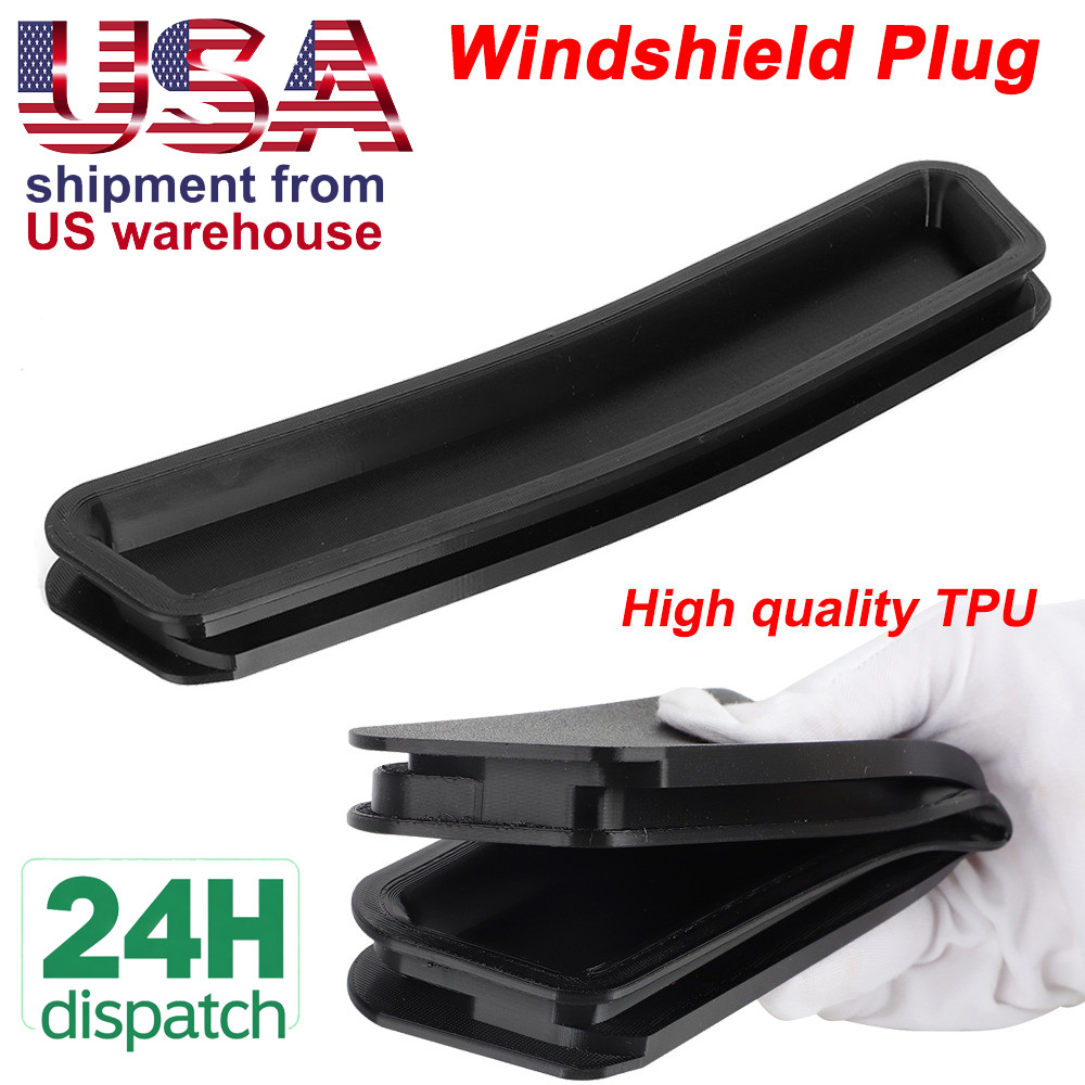 For Indian Motorcycle Windshield Plug TPU Black Fit Challenger, Pursuit, Freedom