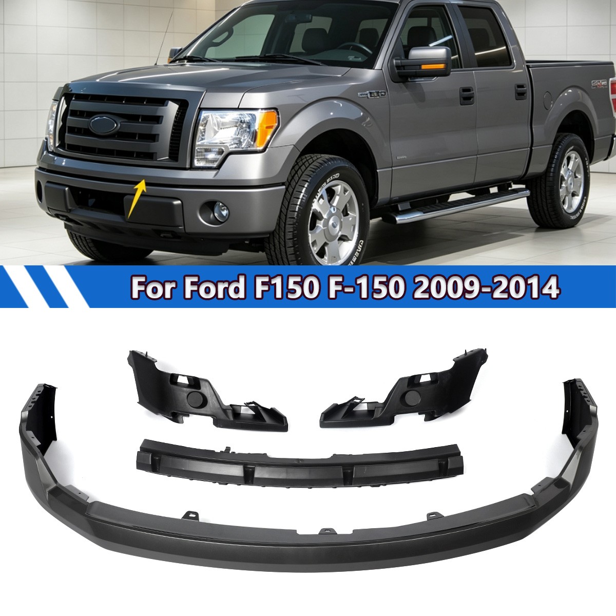 UJ Gray Front Bumper Upper Cover For Ford F150 F-150 2009 2010-2014 #FO1000645 UJ Gray Front Bumper Upper Cover For Ford F150 F-150 2009 2010-2014 #FO1000645