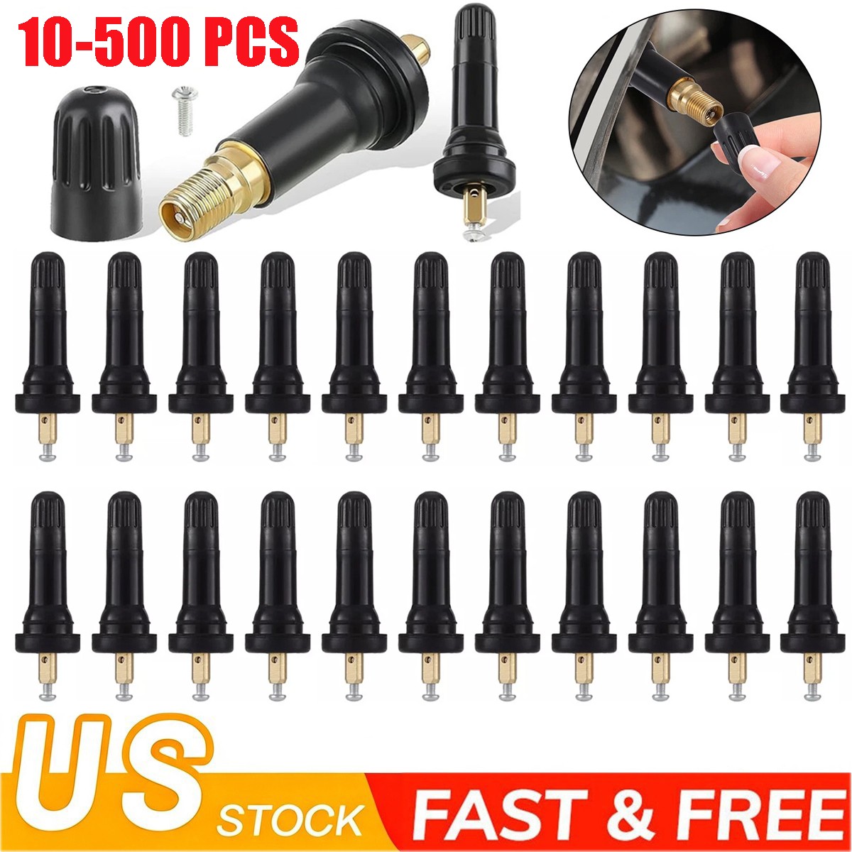 10-500 X Tire Pressure Sensor Rubber Valve Stem Service Kit For 17-20008 20008