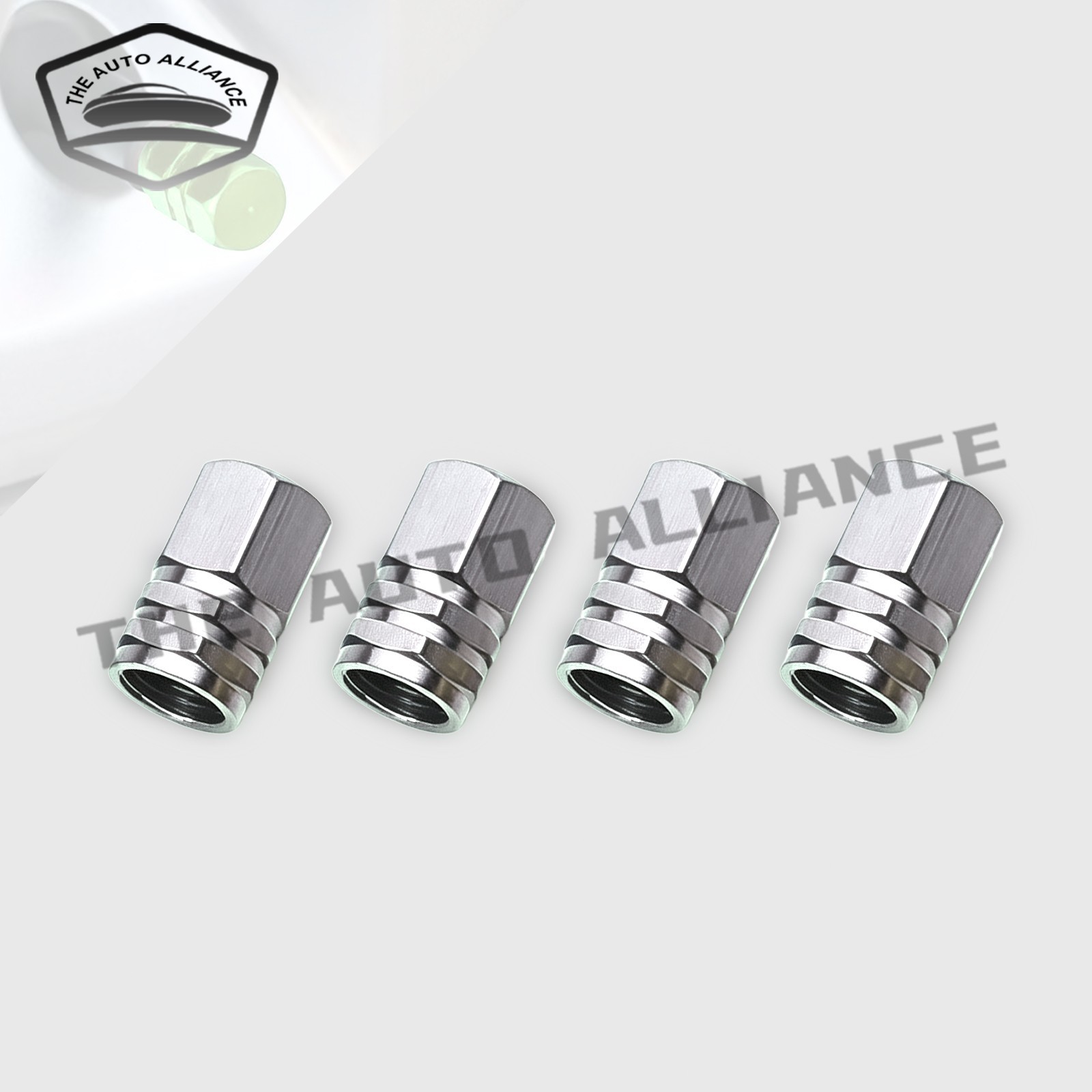 4Pcs Aluminum Car Motorcycle Bike Wheel Tire Valve Caps Tyre Rim Stem Silver Set