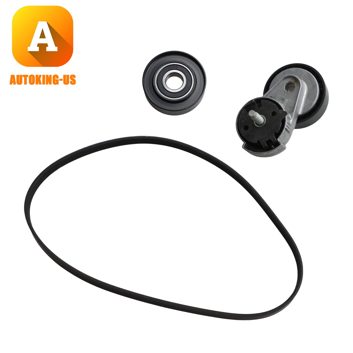 3pcs A/C Serpentine Belt Pulley Tensioner Drive Kit for Chevy Corvette 1997-2004
