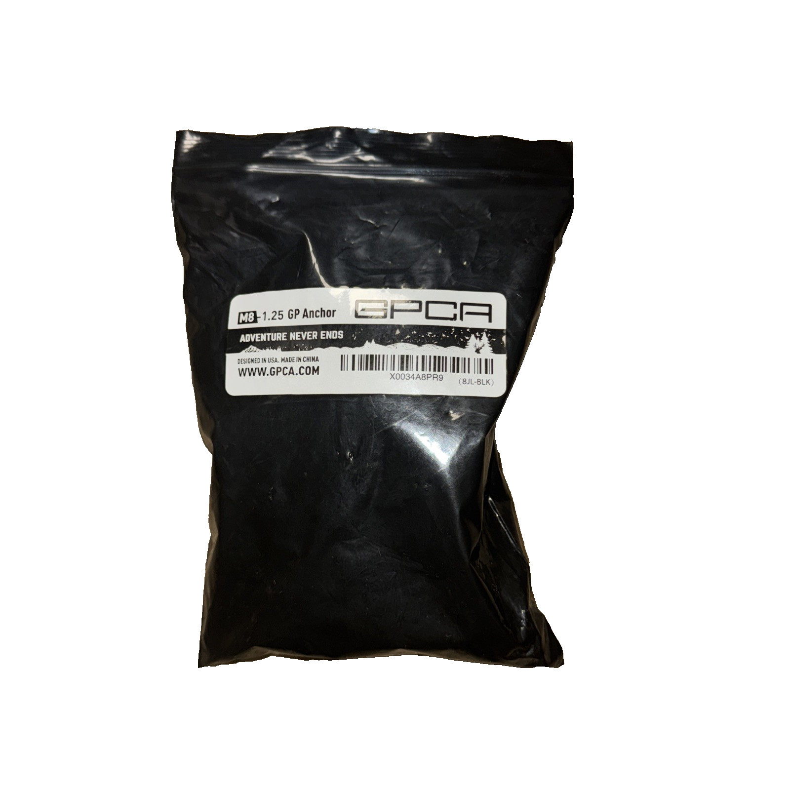 GPCA Quick-Release Tie Down Anchor T-Handle, Black, 8 Pack