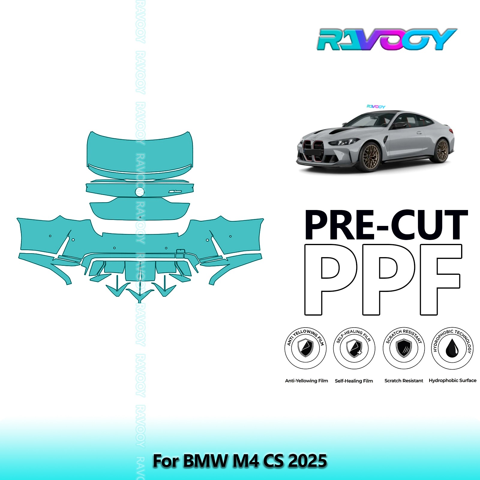 PreCut Paint Protection PPF Kit For BMW M4 CS 2025