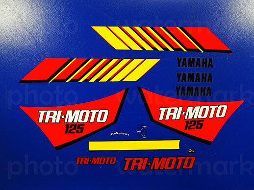 1983 83' yamaha YT125 decals 13pc RED version graphics Trike adhesivi Tri-Moto