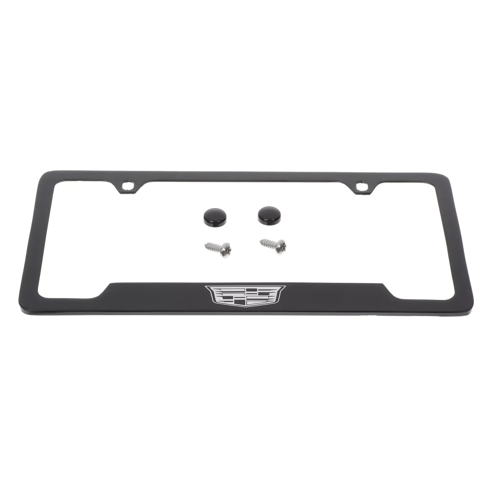 OEM NEW 14-24 Cadillac License Plate Frame Black w/ Silver Crest Logo 19330368 OEM NEW 14-24 Cadillac License Plate Frame Black w/ Silver Crest Logo 19330368