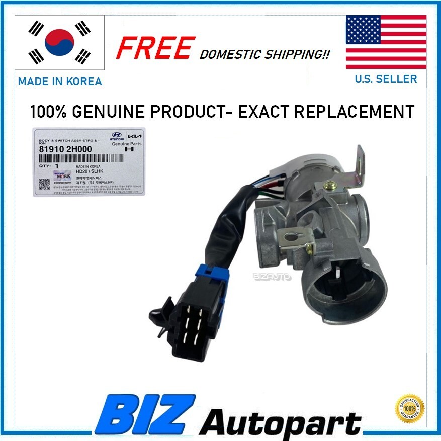 GENUINE⭐IGNITION LOCK ASSEMBLY FOR 2007-2010 HYUNDAI MANUAL ELANTRA #81910-2H000