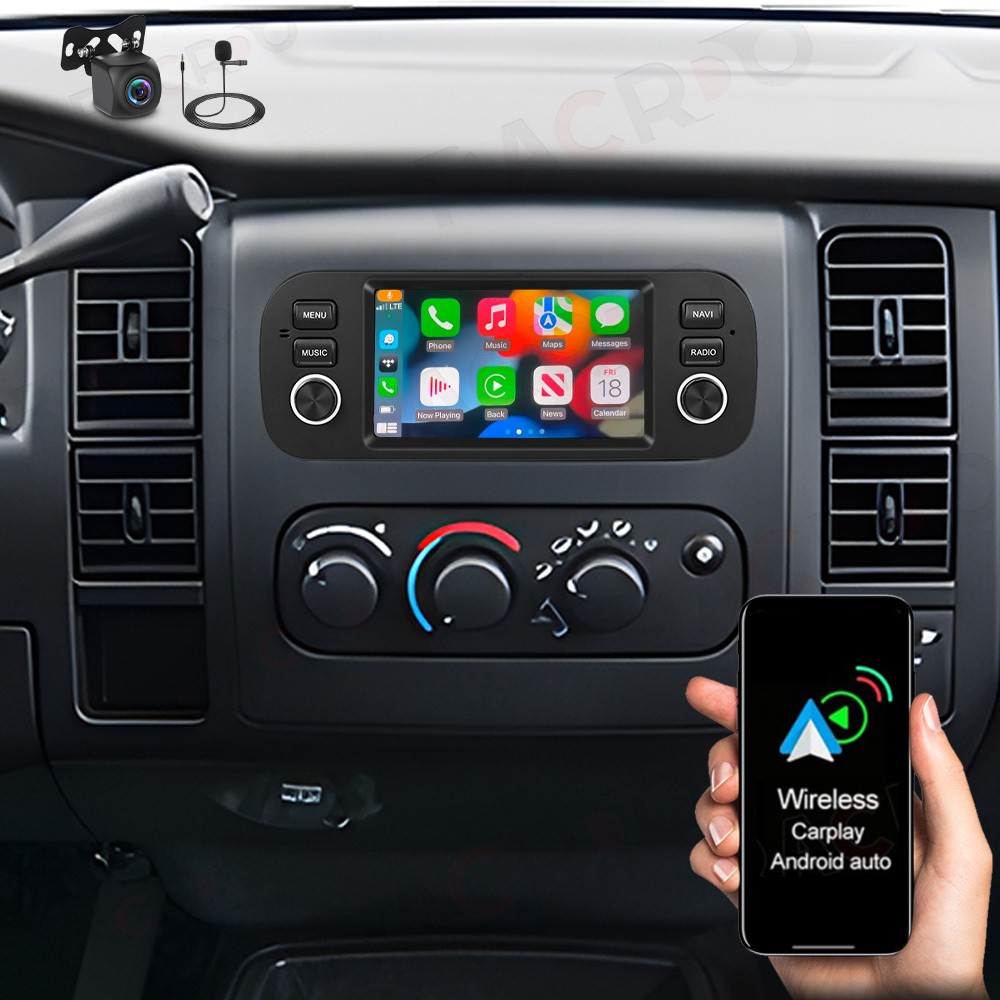 FOR 2001 2002-2004 DODGE DAKOTA CARPLAY ANDROID 15 CAR STEREO RADIO GPS NAVI BT