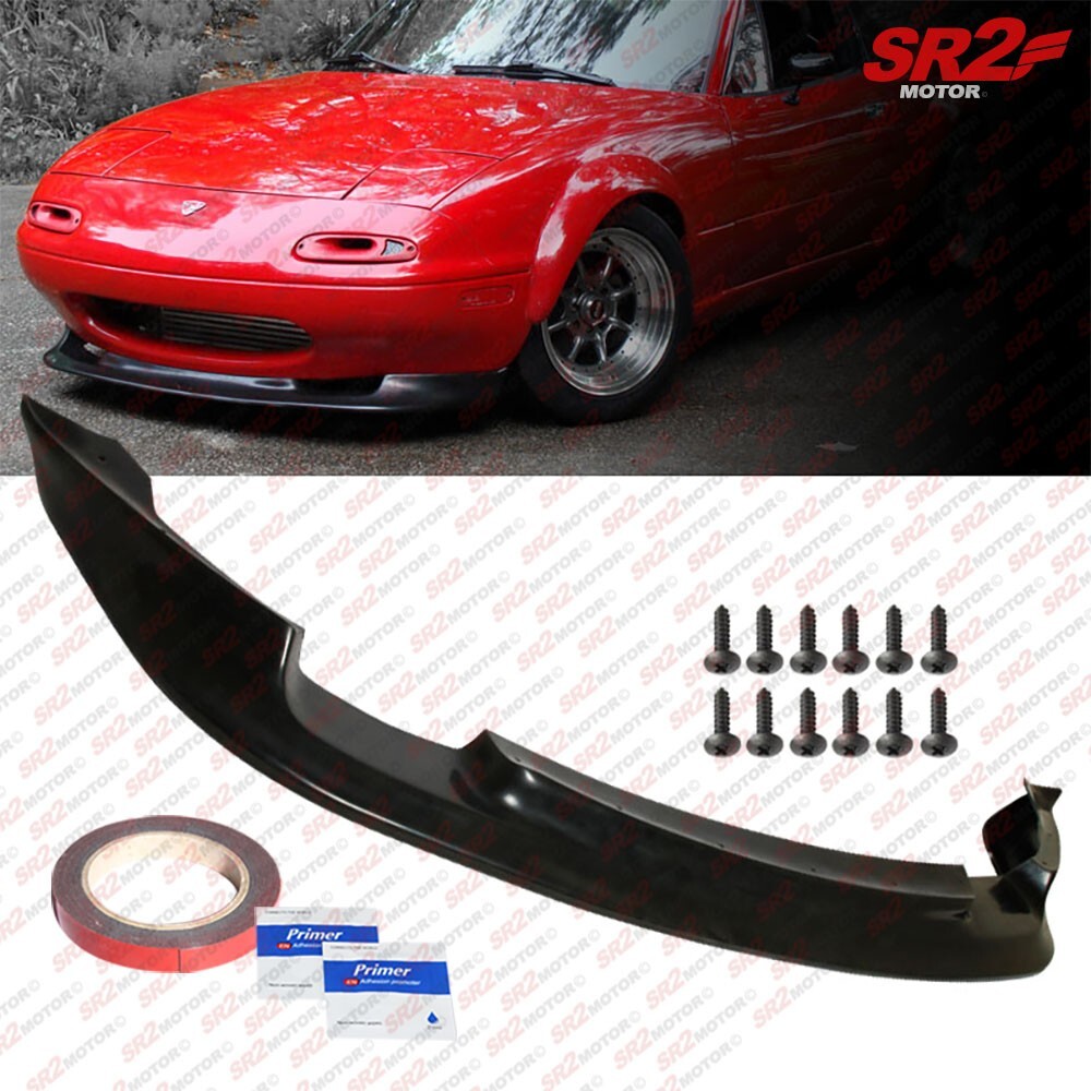 For 1990-1997 Mazda Miata MX-5 GV Style Front Body Bumper PU Lip Splitter Kit