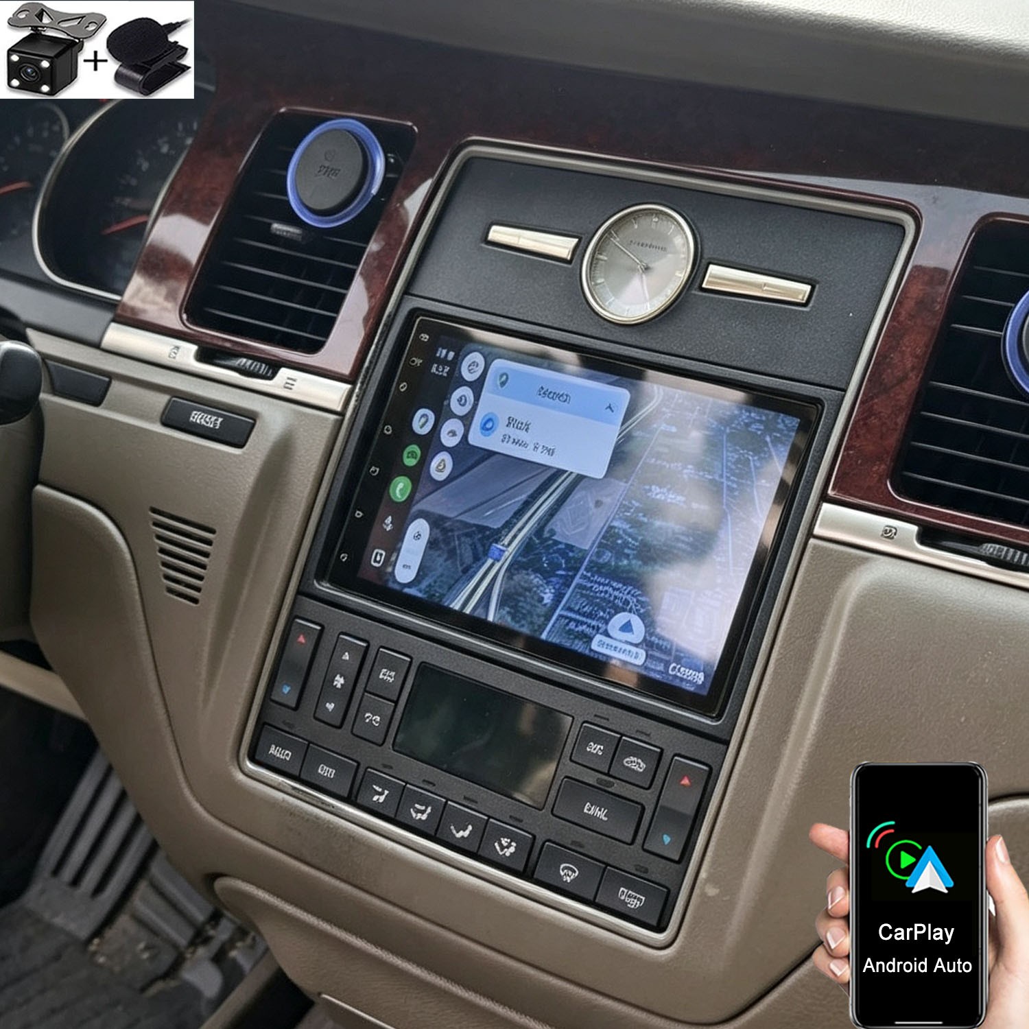 For Lincoln Town Car 2003-2011 Carplay Android 15 Car Stereo Radio GPS NAVI WiFi