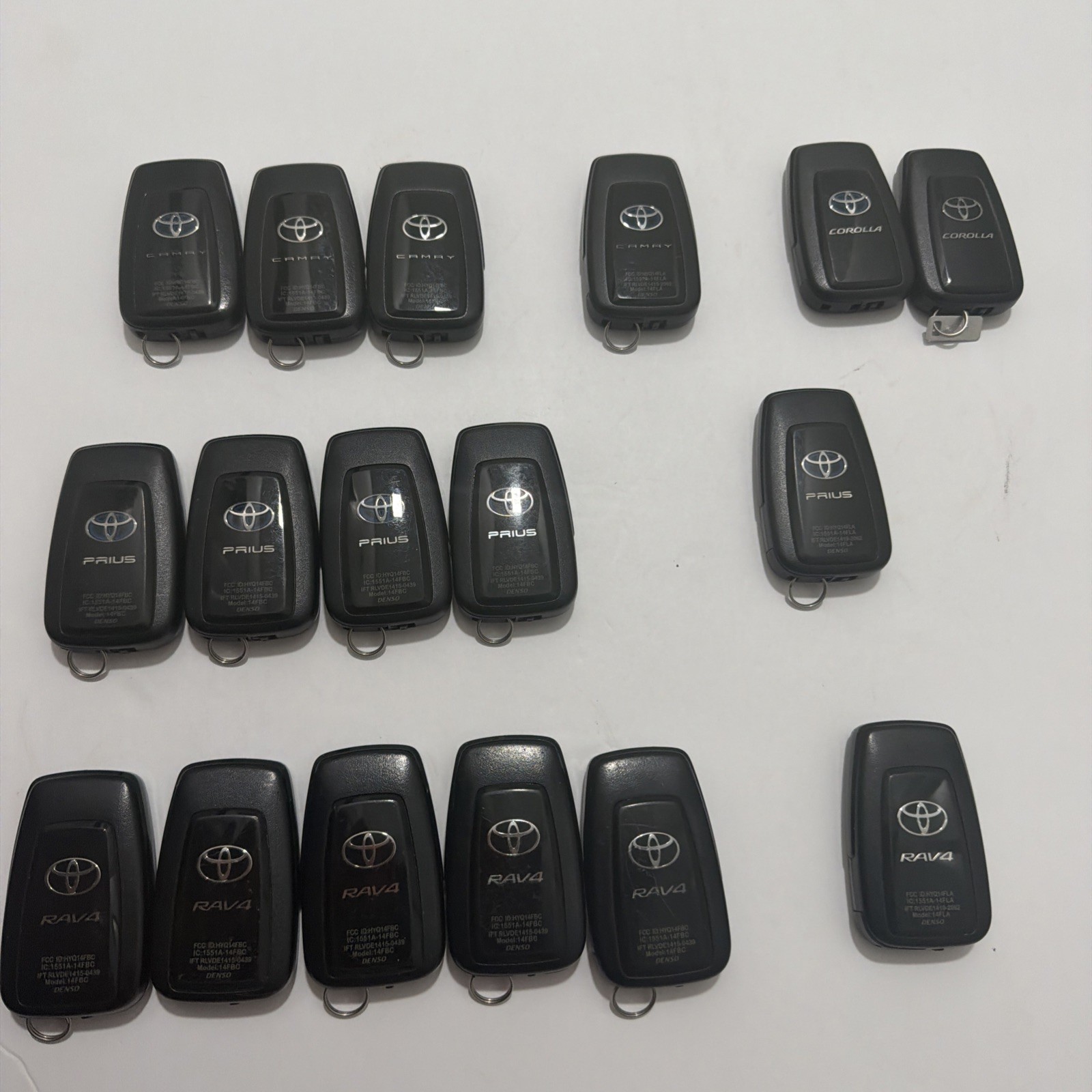 LOT OF  17 OEM Toyota Smart Key Remote FOB Lot - Used