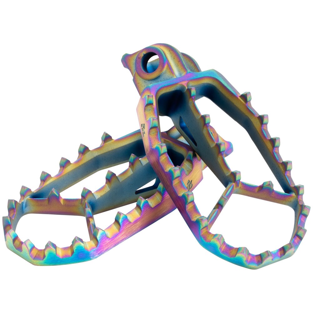 Tusk Blitz Titanium Moto Foot Pegs Jet Fuel for KTM SX XC EXC