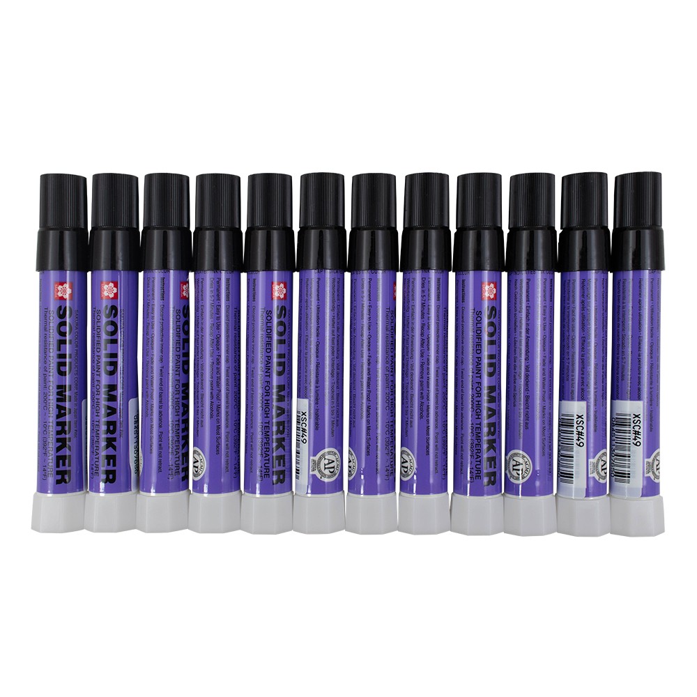 Sakura 12 Pc Set Dozen Black Solid Paint Markers Twist Up Auto Art Car Dealer