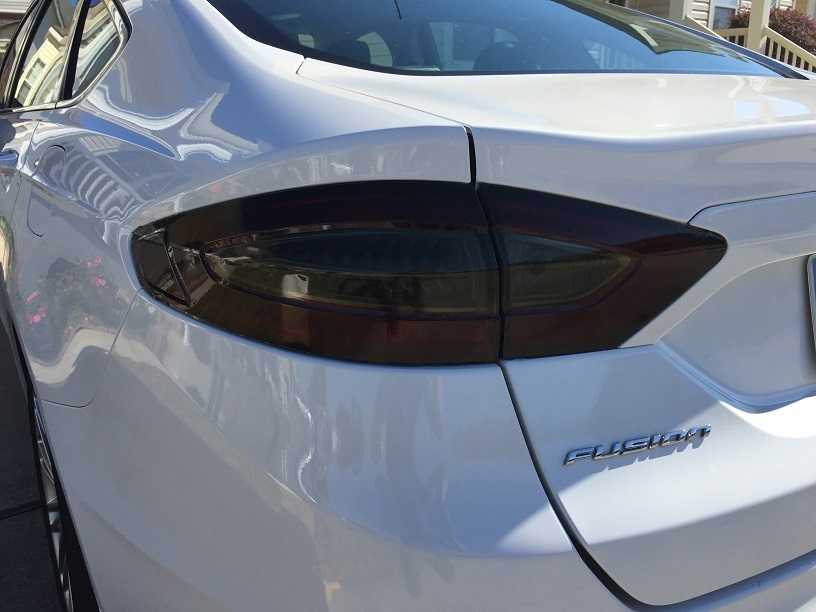 FOR 13-16 FORD FUSION SMOKE TAIL LIGHT PRECUT TINT COVER SMOKED OVERLAYS