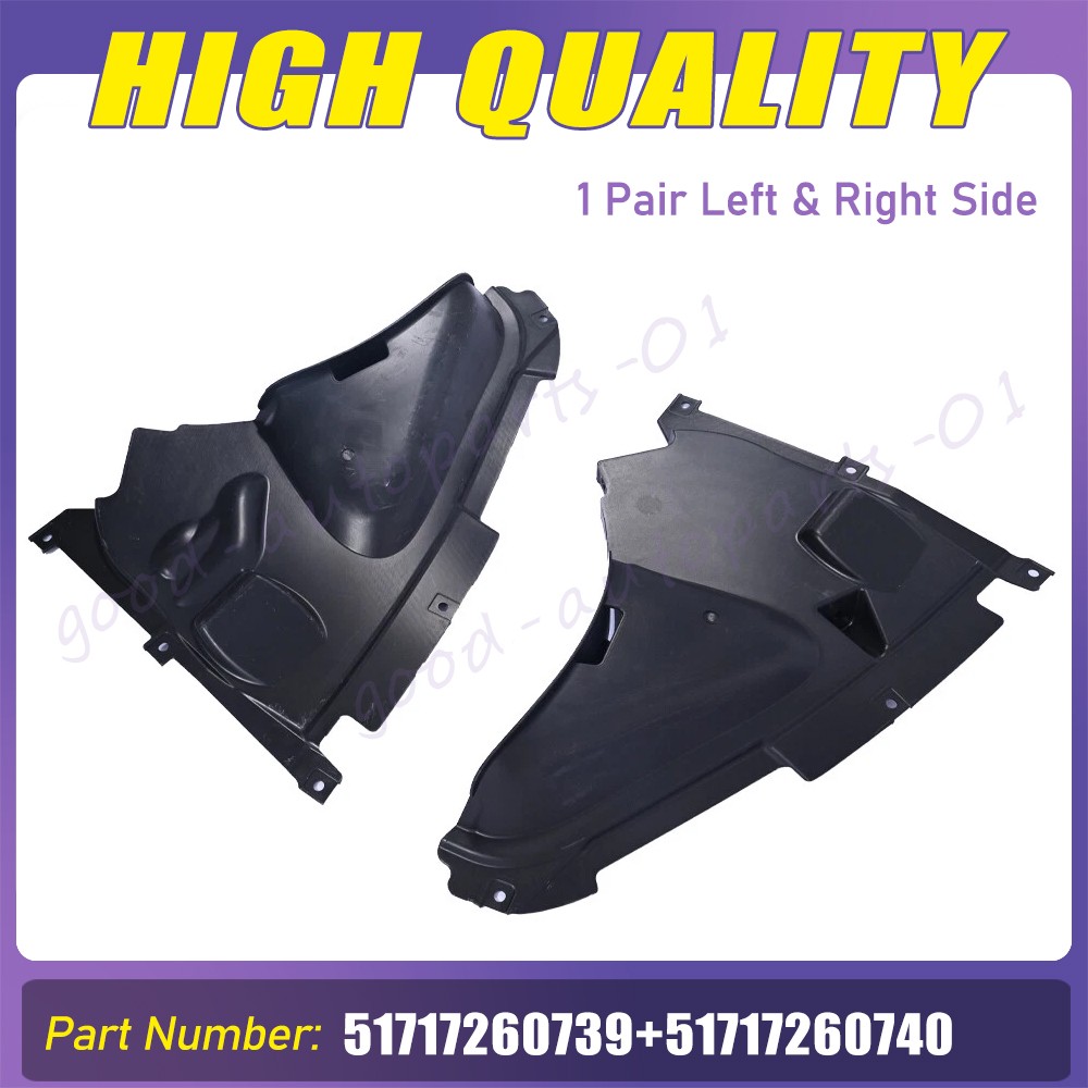 2Pcs Front Left & Right Fender Liner for BMW 328i 12-15 335i 12-17 320i