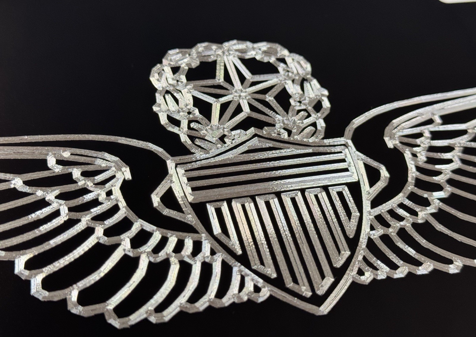 🔥REFLECTIVE🔥 Diamond Etched Master Army Aviator Wings Car Tag License Plate