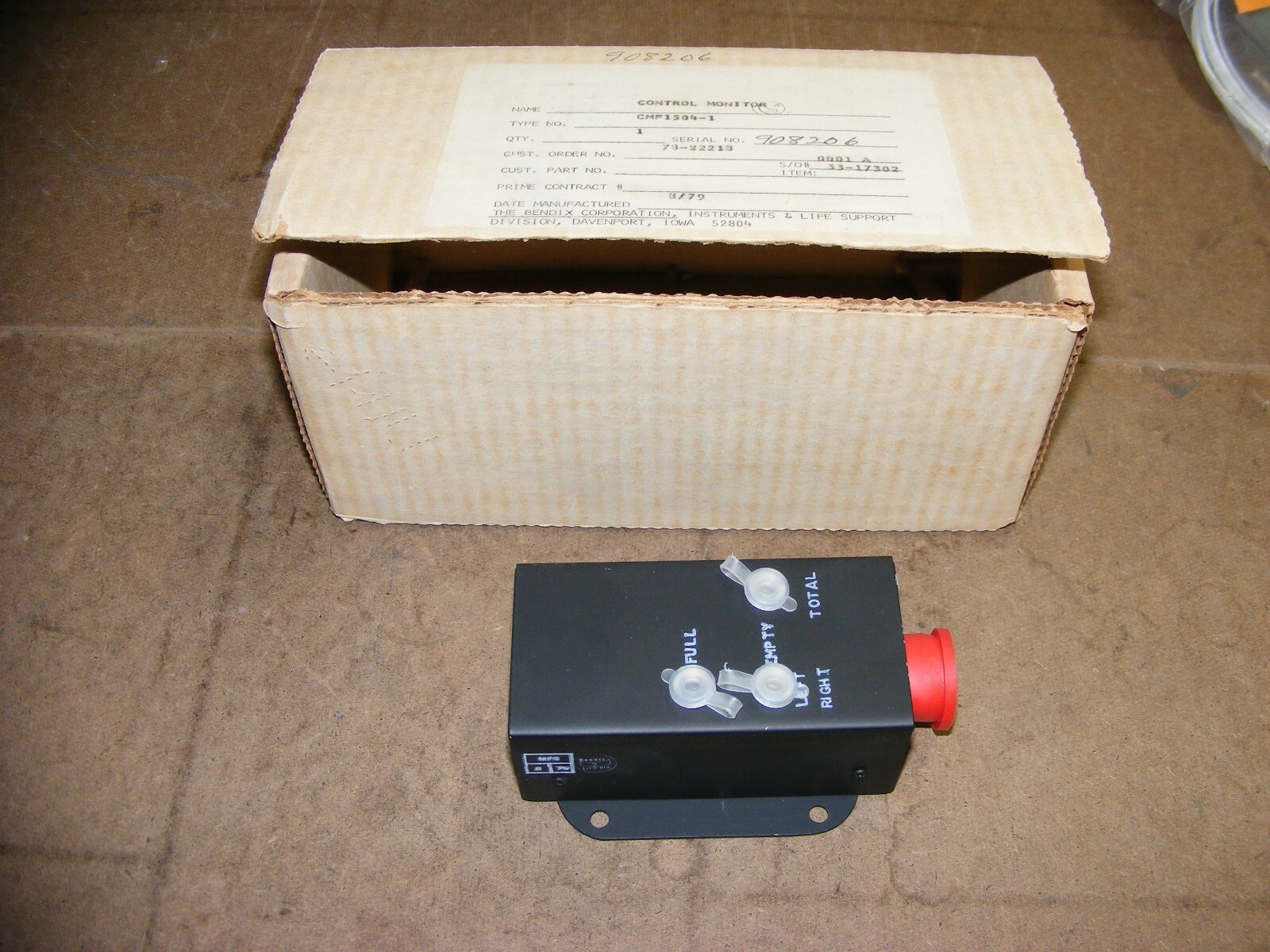 Bendix CMF1504 CMF1504-1 Fuel Control Monitor NOS Aircraft Airplane (a93)