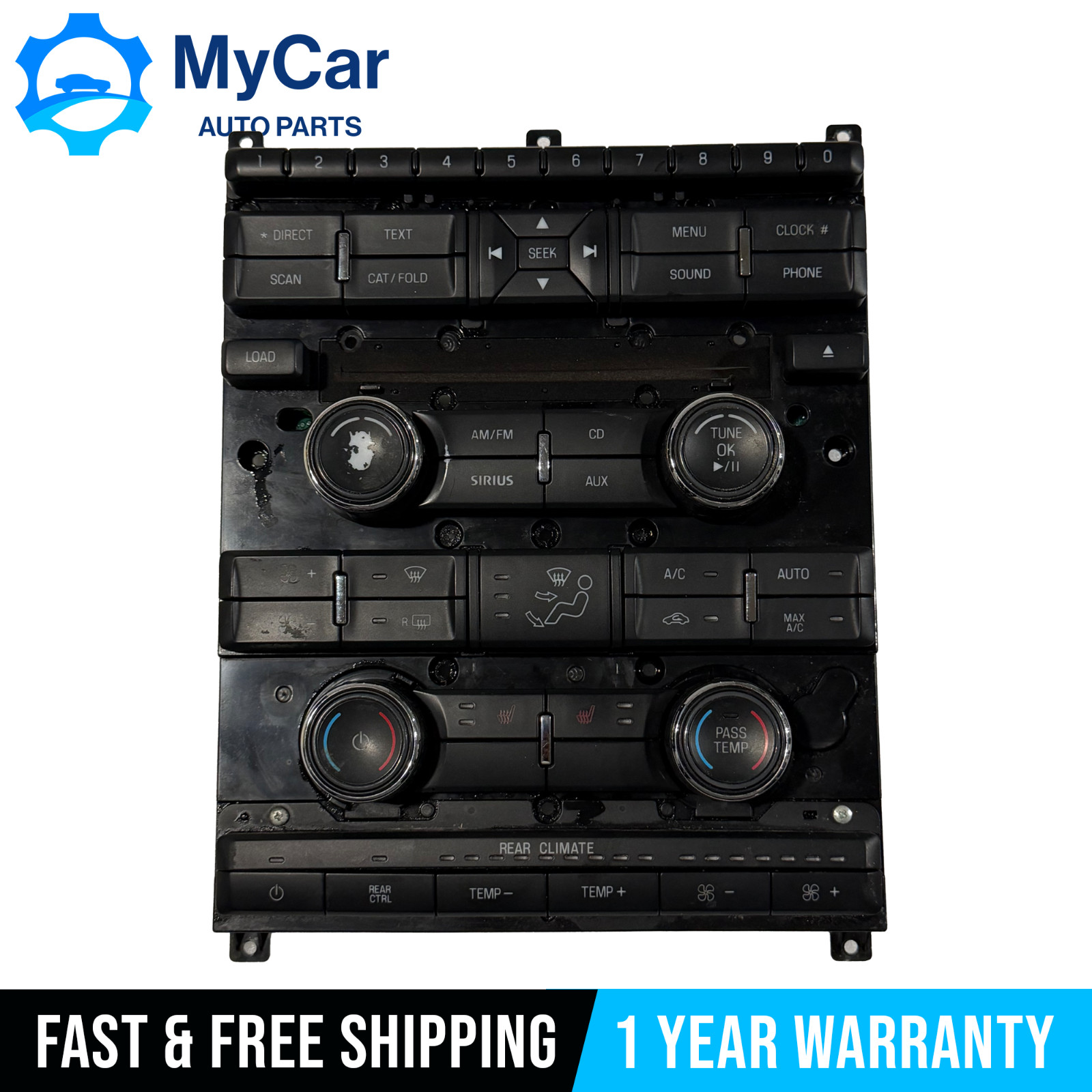 2009-2012 Ford Flex Radio Climate Control Temp w/ Heated Seats 8A8T-18A802-CF 2009-2012 Ford Flex Radio Climate Control Temp w/ Heated Seats 8A8T-18A802-CF
