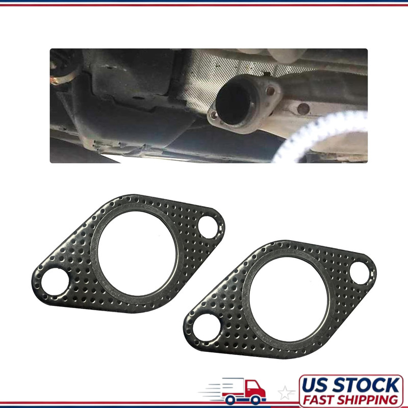 2 PCS Exhaust Flange Gasket, 1.5 Inch Reinforced High Temp Gasket CaSize: 1.5 In