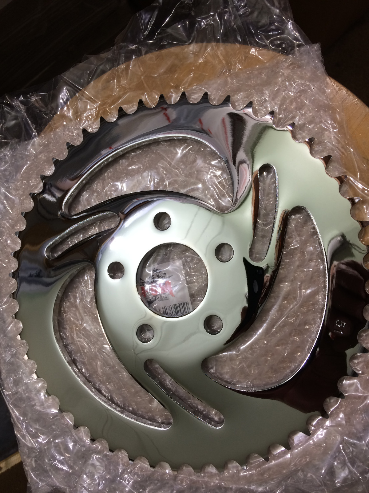fits; big twin chrome rear sprocket 3 spoke 51T, 1973-1985