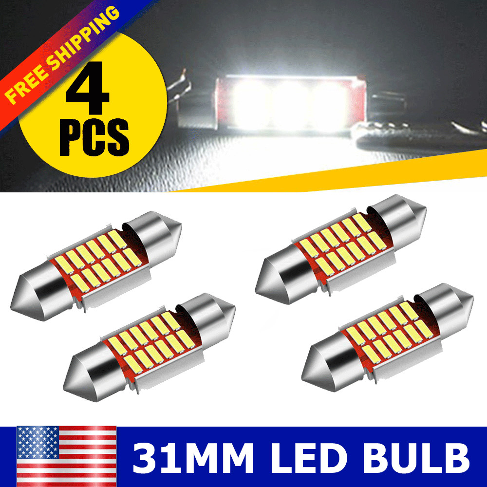 AUXITO C5W 31MM CANBUS 4X Festoon DE3175 LED Map Dome Interior Light Bulbs 6000K