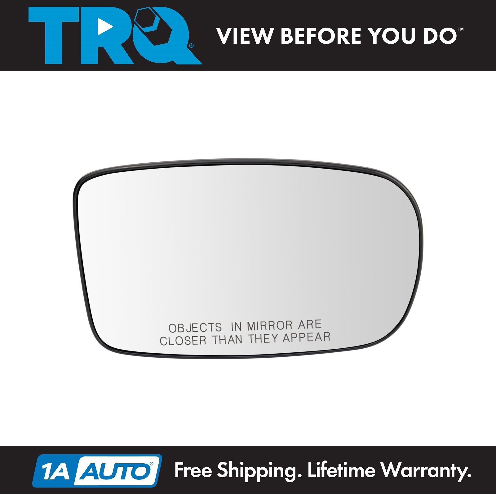 TRQ Exterior Mirror Glass Power Manual Folding Passenger Side for Dodge Charger