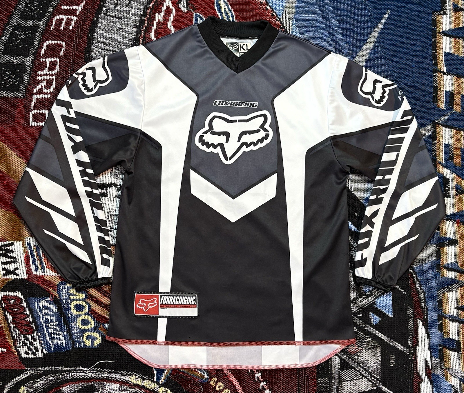 Vintage 90s Fox Racing FX Motocross Jersey Kids Large Long Sleeve Vintage 90s Fox Racing FX Motocross Jersey Kids Large Long Sleeve